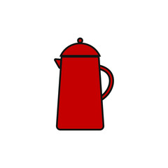 vector icon of coffee maker with handle