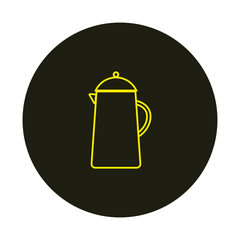 vector icon of coffee maker with handle