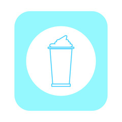 vector icon of cappuccino coffee frappe
