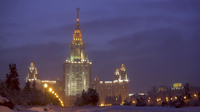 winter University of Moscow snowfall