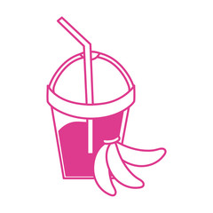 bananas milkshake cup with straw icon