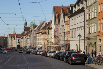 Fototapeta na wymiar hist. Altstadt von Augsburg