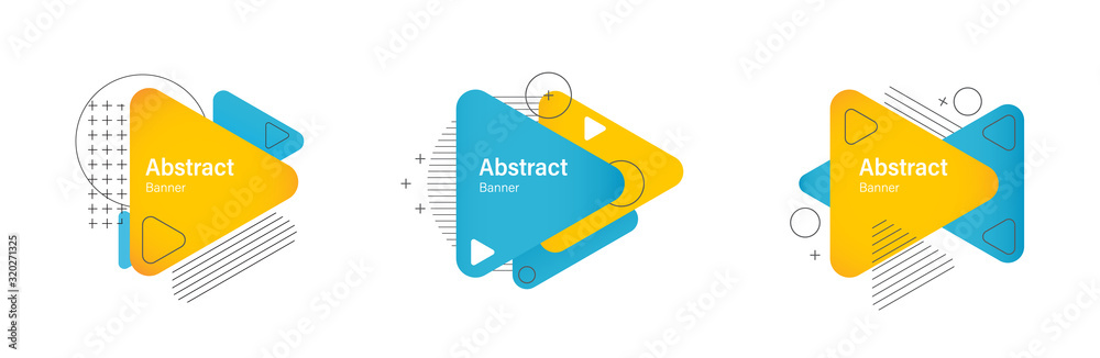Poster set of amoeba shapes. abstract liquid elements.