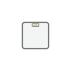 vector icon of bathroom scale