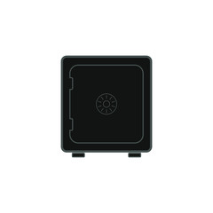 vector icon, of square metal safe