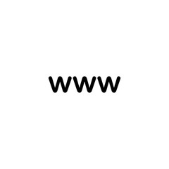 Www icon. 3w symbol. Web design sign Logo design element.
