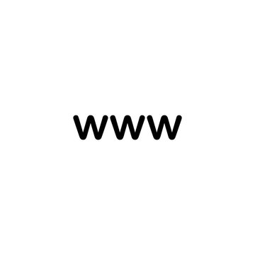 Www icon. 3w symbol. Web design sign Logo design element.