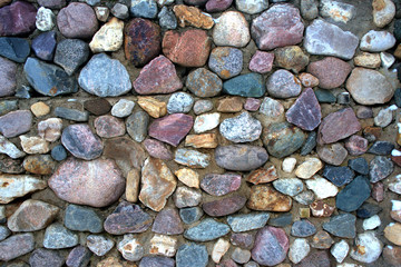 texture wall of solid stones for background