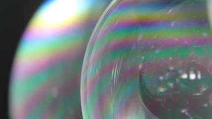 Beautiful soap bubble with vivid colors and very different to all