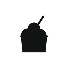 Fototapeta premium ice cream vector icon with three balls