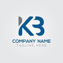 Initial Alphabet KB Logo Design vector Template. Linked Letter KB Logo Vector