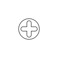 Obraz premium Plus icon. Add button. Medical sign. Logo design element