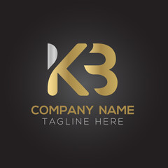 Initial Alphabet KB Logo Design vector Template. Linked Letter KB Logo Vector