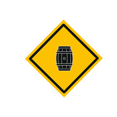 vector icon, wooden liquor barrel