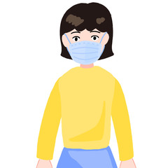 マスクをする女の子