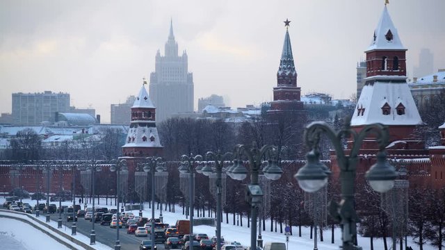 Moscow Kremlin in the snow
