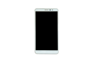 White mobilephone on white background.