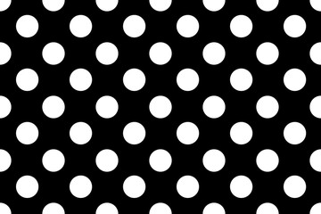 Black and white seamless polka dot pattern