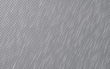 Foto op Canvas Rain drops on transparent background. Falling water drops. Nature rainfall. Vector illustration © Oleh