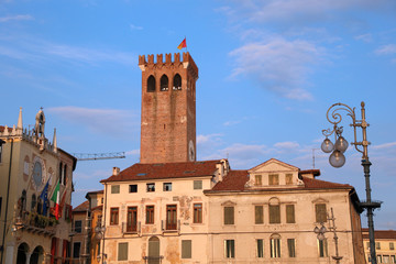Bassano del Grappa historic old town, Italy 