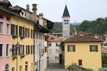 Fototapeta na wymiar Belluno old town in Italy 