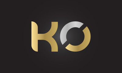 Initial Alphabet KO Logo Design vector Template. Linked Letter KO Logo Vector