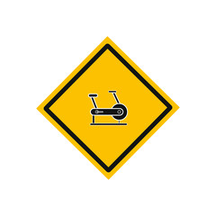 vector icon, gym static bike