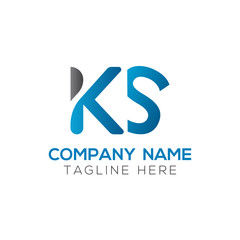 Initial Alphabet KS Logo Design vector Template. Linked Letter KS Logo Vector