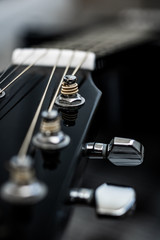 closeup of a guitar