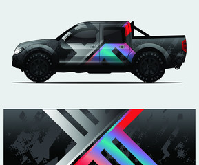 truck decal graphic wrap vector, abstract background