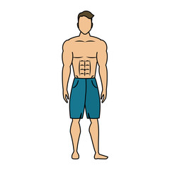 Fototapeta premium young man athlete without shirt