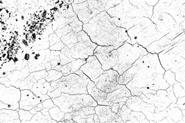 crack ground for abstract background on white background