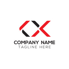 Initial Alphabet KX Logo Design vector Template. Linked Letter KX Logo Vector