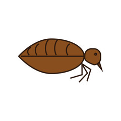 vector icon, of small flea insect