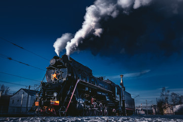 Old Soviet-era steam locomotive P-36