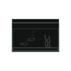vector icon, of aquarium insect with fish