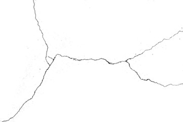 crack ground for abstract background on white background