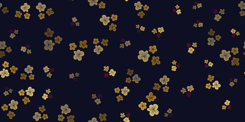 Seamless pattern with colorful hand drawn flowers. Original textile, wrapping paper, wall art surface design. Vector illustration. Floral simple minimalistic graphic design