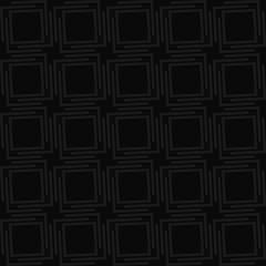 Black seamless pattern of geometric elements. The simplest geometric shapes.