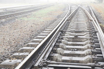 View of railway track outdoors