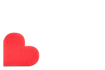 Top view heart shape with copy space in white background for special event, Valentine, Happy new year, Christmas