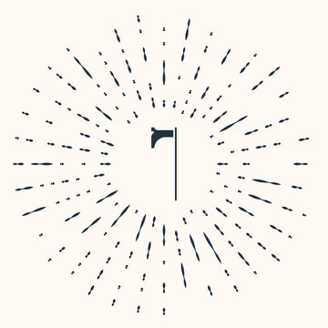 recommend clip art: Grey Medieval axe icon isolated on beige background. Battle axe, executioner axe. Medieval weapon. Abstract circle random dots. Vector Illustration