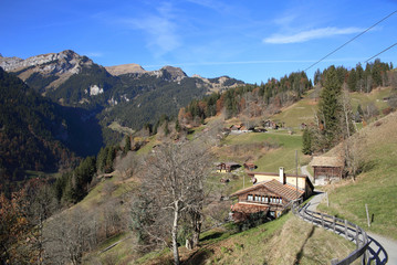 Fototapeta na wymiar Natural landscape in Jungfrau, Switzerland