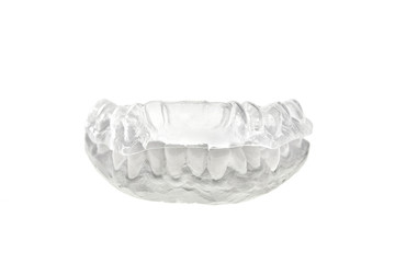 Bleaching orthodontics tray for teeth on gypsum model