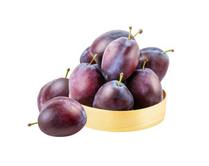 Fototapeta na wymiar Plum isolated on white background with clipping path