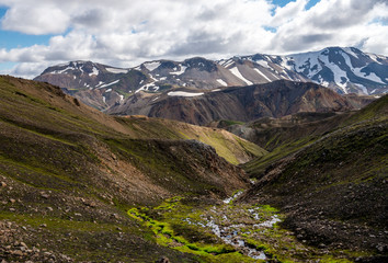 Volcanic mountains of Landmannalaugar in Fjallabak Nature Reserve. Iceland