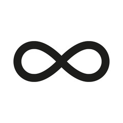 Symbol of infinity. Simple vector illustration