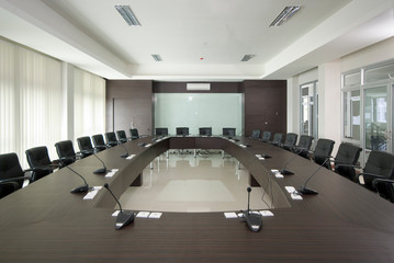 Big interior of meeting room / conference room in modern office