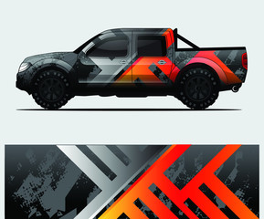 truck decal graphic wrap vector, abstract background