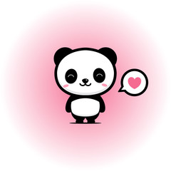 cute panda mascot vector design